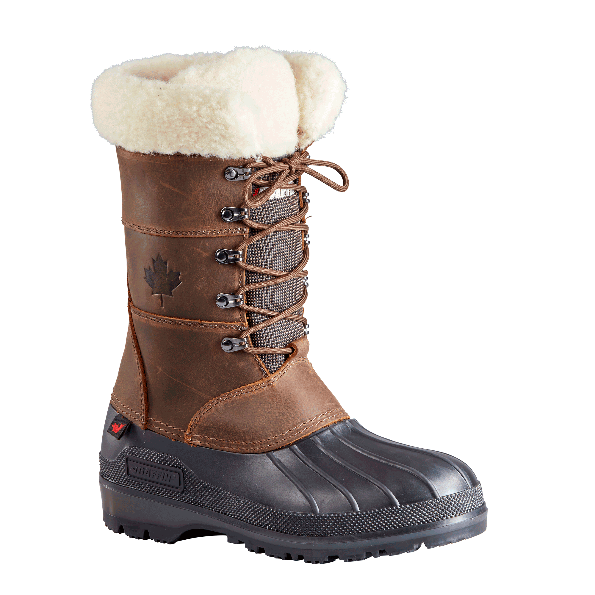 Baffin Womens Maple Leaf Winter Boots  -  6 / Brown