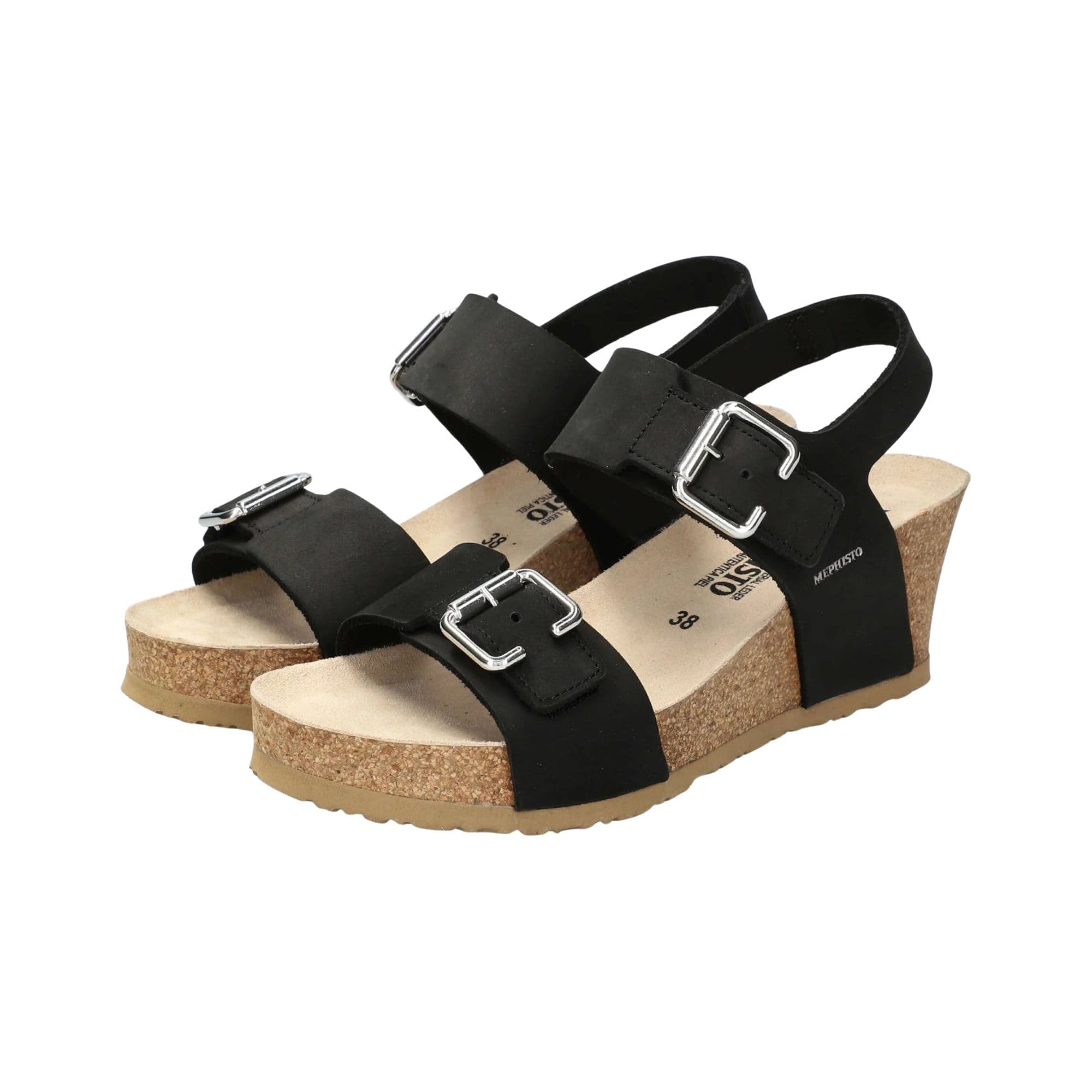 Mephisto Womens Lissandra Sandals  -  6 / Black Sandalbuck