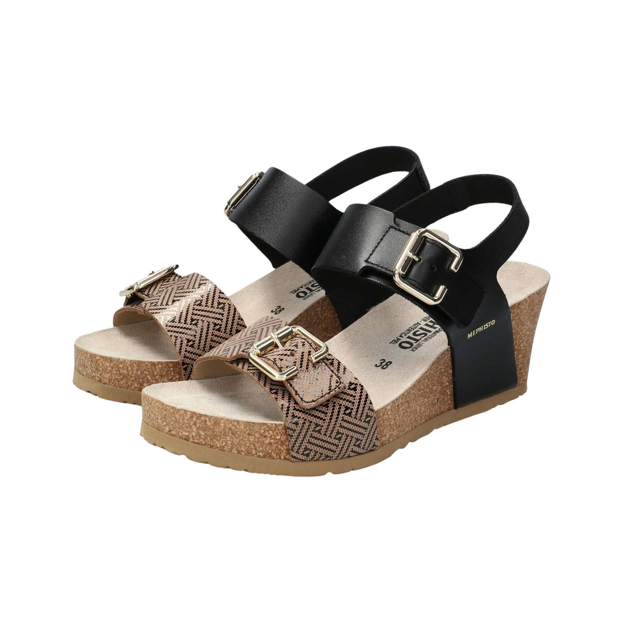 Mephisto Womens Lissandra Sandals  -  6 / Black Helios