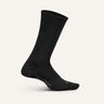 Feetures Mens Everyday Casual Rib Cushion Crew Socks  -  Medium / Black