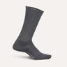 Feetures Mens Everyday Casual Rib Cushion Crew Socks  -  Medium / Gray