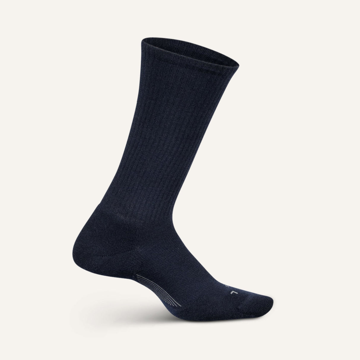 Feetures Mens Everyday Casual Rib Cushion Crew Socks  -  Medium / Navy
