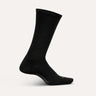 Feetures Mens Everyday Classic Rib Cushion Crew Socks  -  Medium / Black