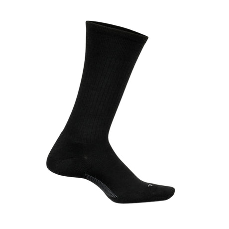 Feetures Mens Everyday Classic Rib Cushion Crew Socks  -  Medium / Black