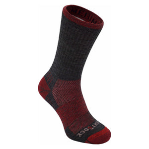 Wrightsock Double-Layer Merino Escape Midweight Crew Socks  -  Small / Gray/Fire