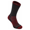 Wrightsock Double-Layer Merino Escape Midweight Crew Socks  -  Small / Gray/Fire