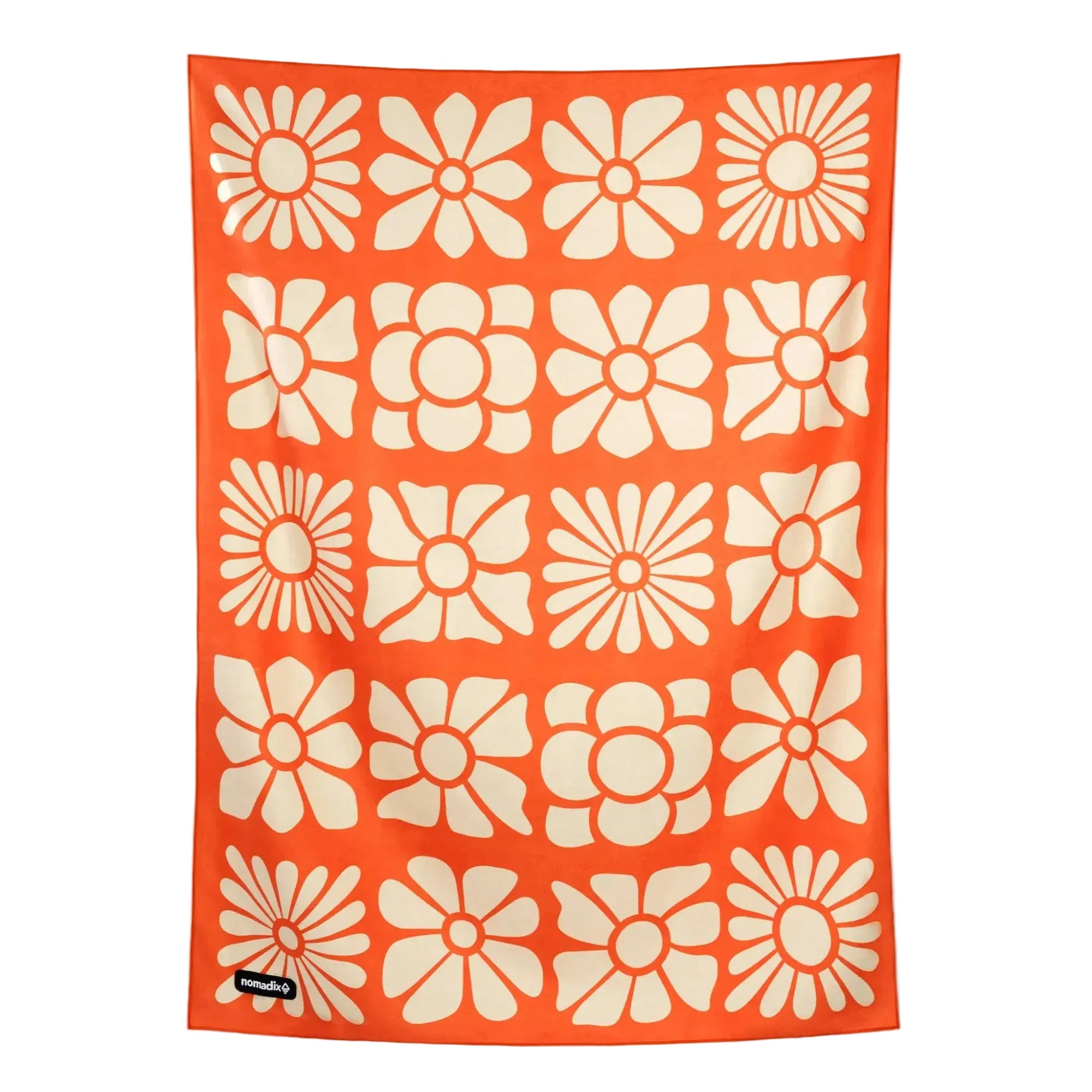 Nomadix Blanket Towel  -  Big Flowerbed - Expedition Orange
