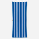 Nomadix Organic Cotton Beach Towel  -  Cabana Stripe - Coastal Blue
