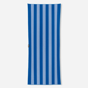 Nomadix Organic Cotton Beach Towel  -  Cabana Stripe - Coastal Blue