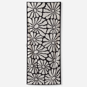 Nomadix Organic Cotton Beach Towel  -  Lazy Daisy - Black