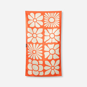 Nomadix Ultralight Towel  -  Big Flowerbed - Expedition Orange