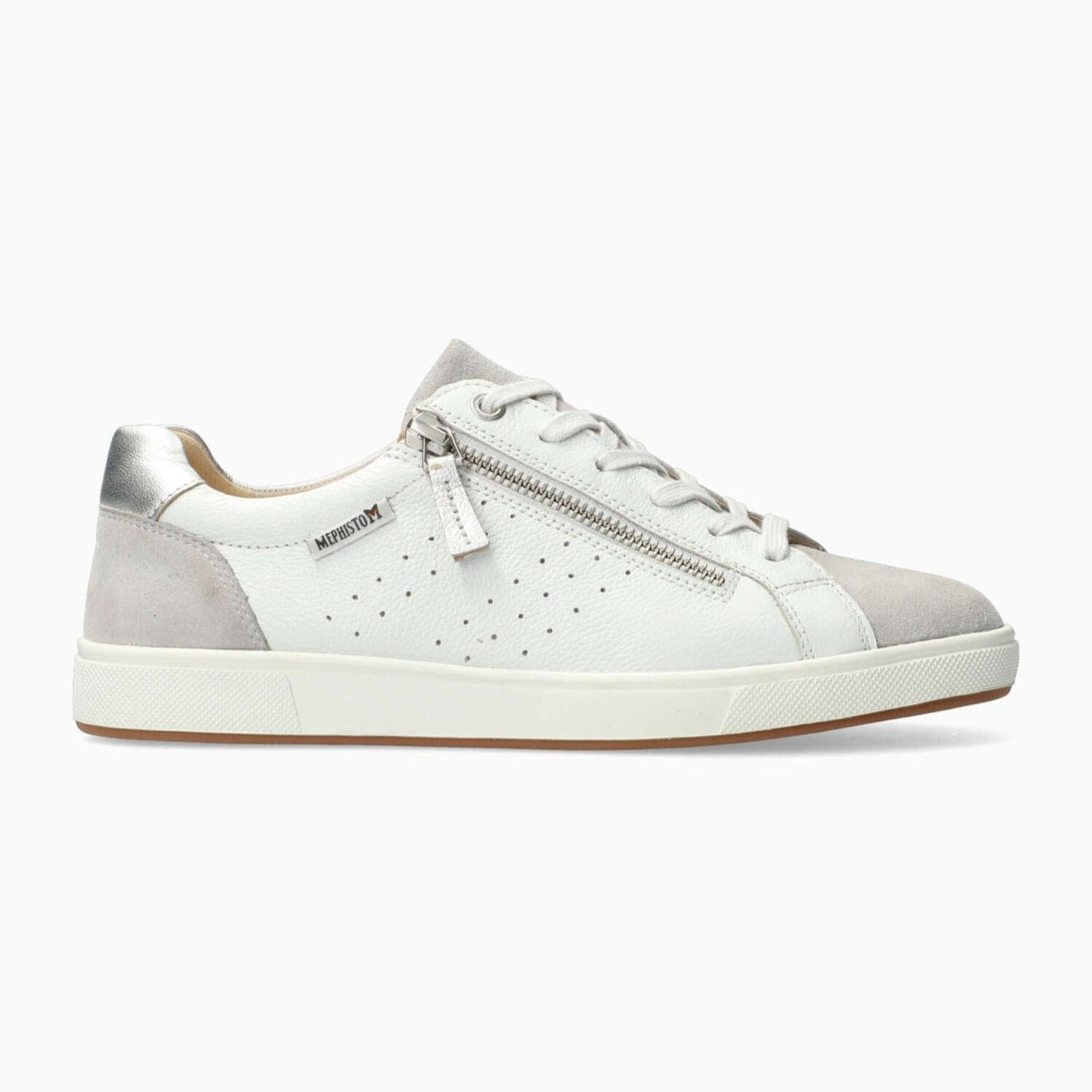 Mephisto Womens Nikita Sneakers  -  5.5 / Light Grey Valcalf