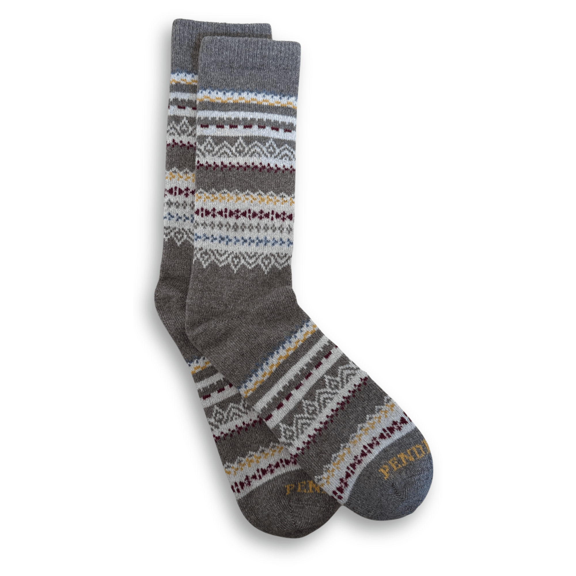 Pendleton Fair Isle Crew Socks  -  Medium / Brown