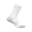 Feetures Plantar Fasciitis Relief Light Cushion Mini Crew Socks  -  Small / White