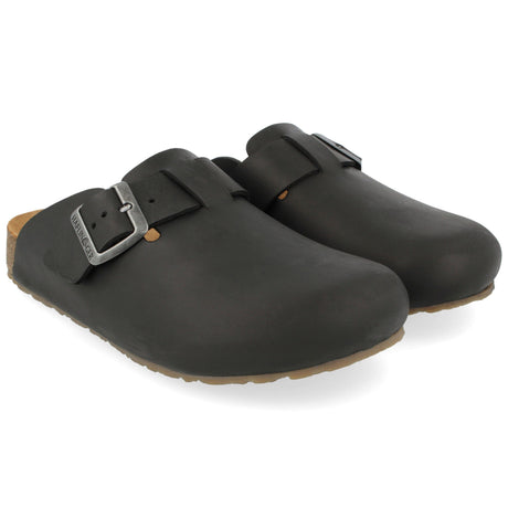 Haflinger Mens Porto Clogs  -  39 / Black