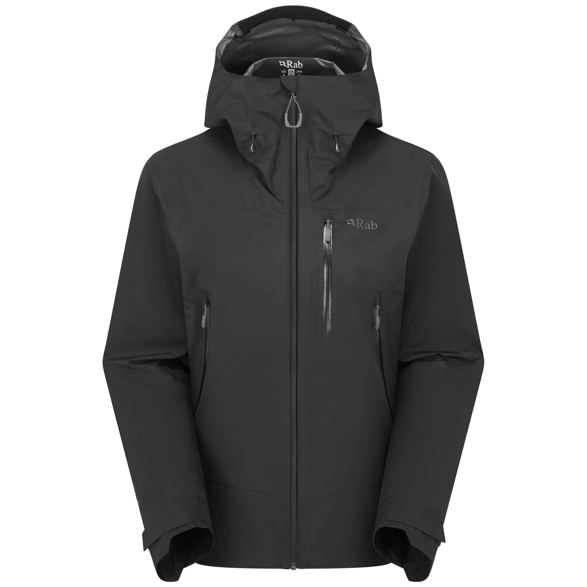 Rab Womens Downpour Mountain Waterproof Jacket  -  8 / Black