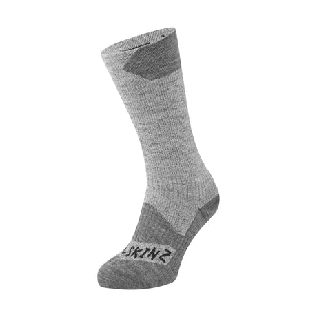 Sealskinz Raynham Waterproof All-Weather Mid-Length Socks  -  Small / Gray/Gray Marl