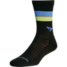 Drymax Running Lite Mesh Crew Socks  -  Small / Black w/ Skyblue/Lime/Dark Gray Stripes