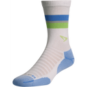 Drymax Running Lite Mesh Crew Socks  -  Small / White w/Skyblue/Gray/Lime Stripes