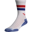 Drymax Running Lite Mesh Crew Socks  -  Small / White w/Royal/Red Stripes