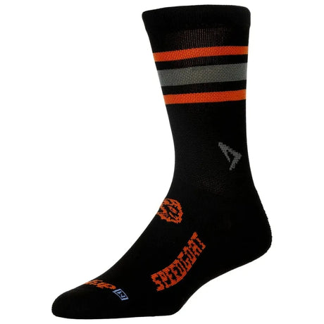 Drymax Speedgoat Lite Trail Running Crew Socks  -  Small / Black/Orange/Green