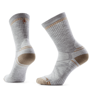 Smartwool Womens Hike Light Cushion Crew Socks  -  Small / Light Gray/White