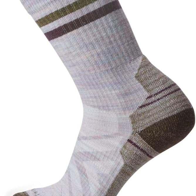 Smartwool Womens Hike Light Cushion Tube Stripe Crew Socks  -  Large / Purple Eclipse