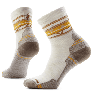 Smartwool Womens Hike Zig Zag Valley Mid Crew Socks  -  Medium / Moonbeam