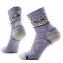 Smartwool Womens Hike Zig Zag Valley Mid Crew Socks  -  Medium / Chalk Violet