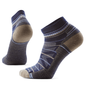 Smartwool Hike Light Cushion Pattern Ankle Socks  -  Large / Nightfall Blue