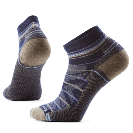 Smartwool Hike Light Cushion Pattern Ankle Socks  -  Large / Nightfall Blue
