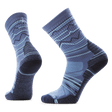 Smartwool Hike Light Cushion Mountain Range Pattern Crew Socks  -  Medium / Nightfall Blue