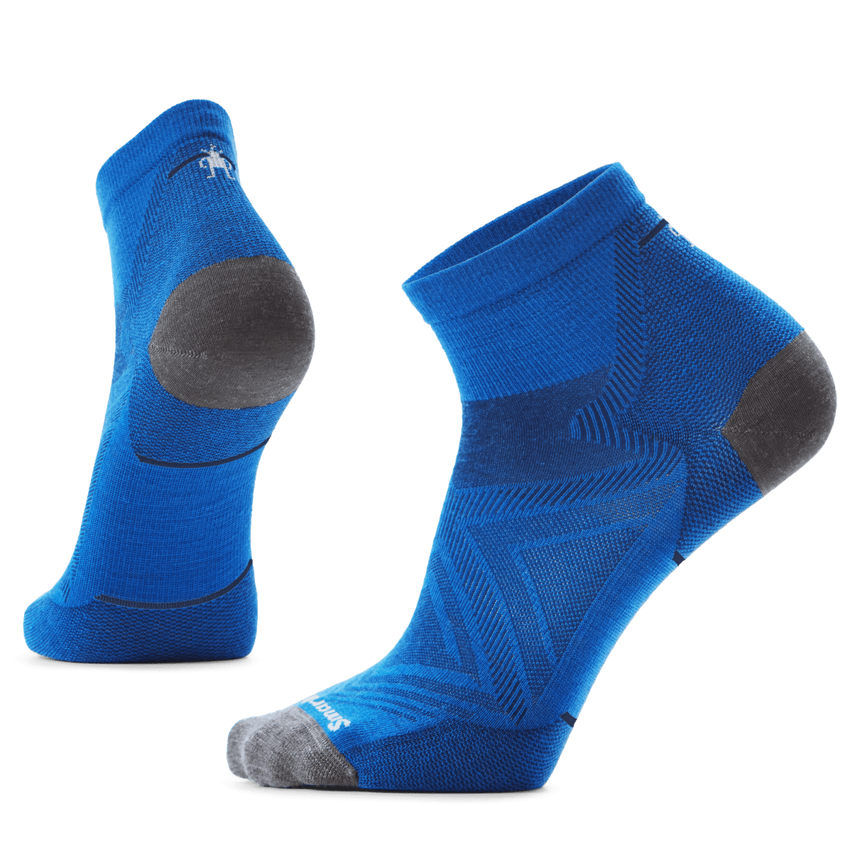 Smartwool Run Zero Cushion Ankle Socks  -  Medium / Laguna Blue/Deep Navy