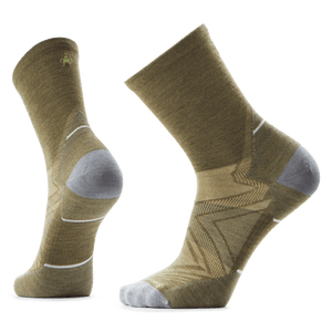 Smartwool Run Zero Cushion Mid Crew Socks  -  Medium / Winter Moss