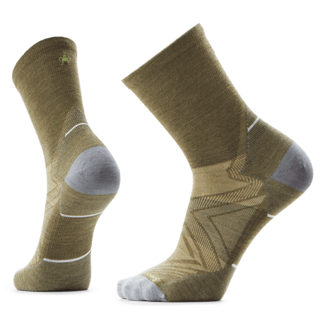 Smartwool Run Zero Cushion Mid Crew Socks  -  Medium / Winter Moss