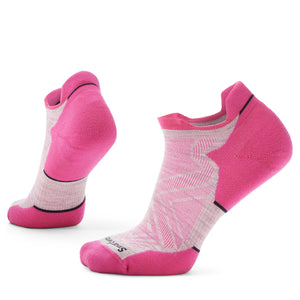 Smartwool Womens Run Targeted Cushion Low Ankle Socks  -  Small / Ash/Power Pink