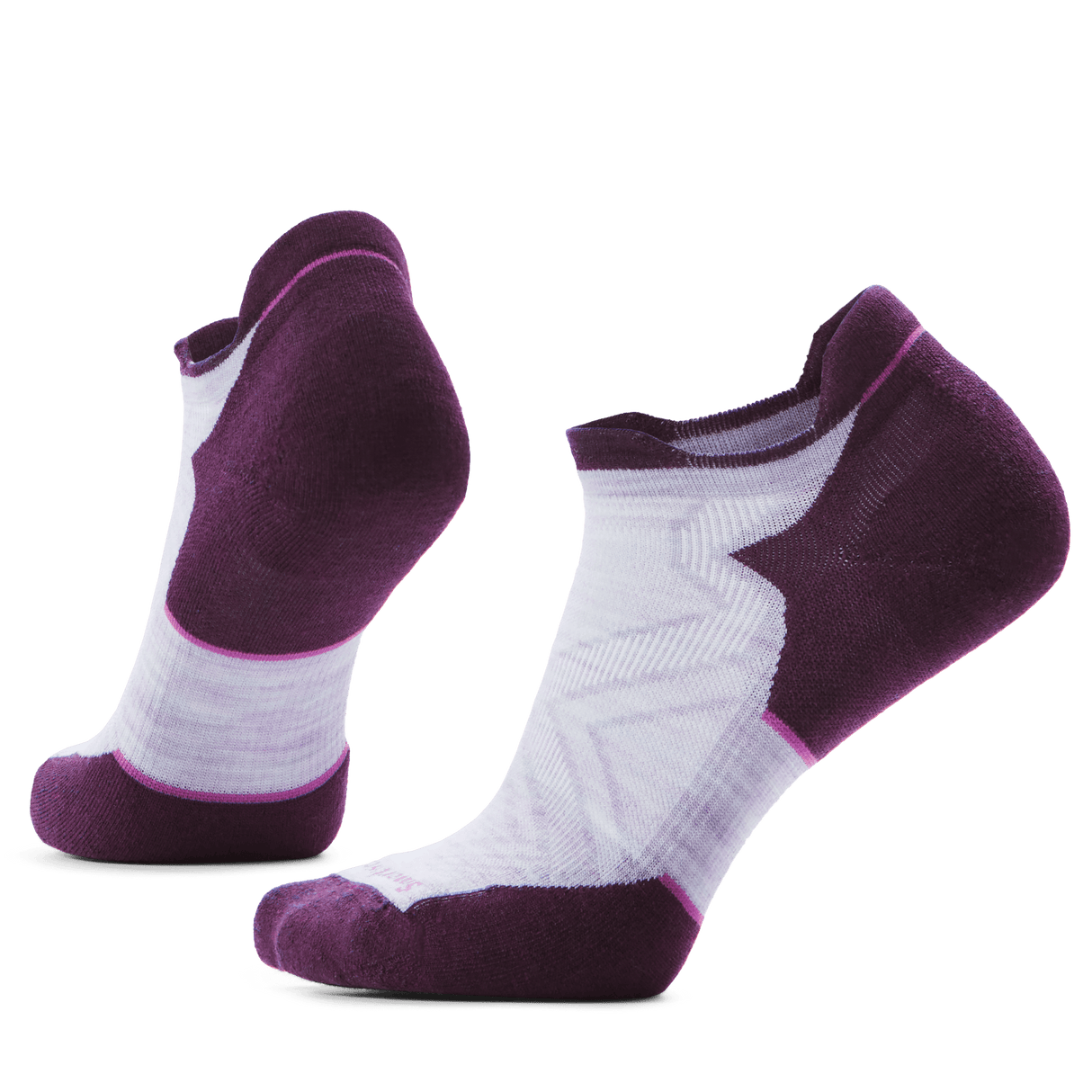Smartwool Womens Run Targeted Cushion Low Ankle Socks  -  Small / Purple/White