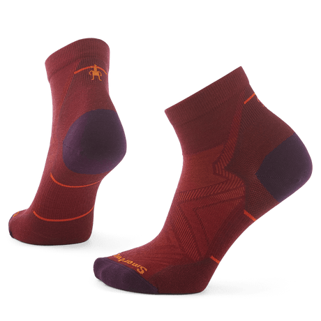 Smartwool Womens Run Zero Cushion Ankle Socks  -  Small / Tibetan Red