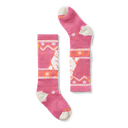 Smartwool Kids Wintersport Polar Bear Pattern Over-the-Calf Socks  -  Large / Garden Pink