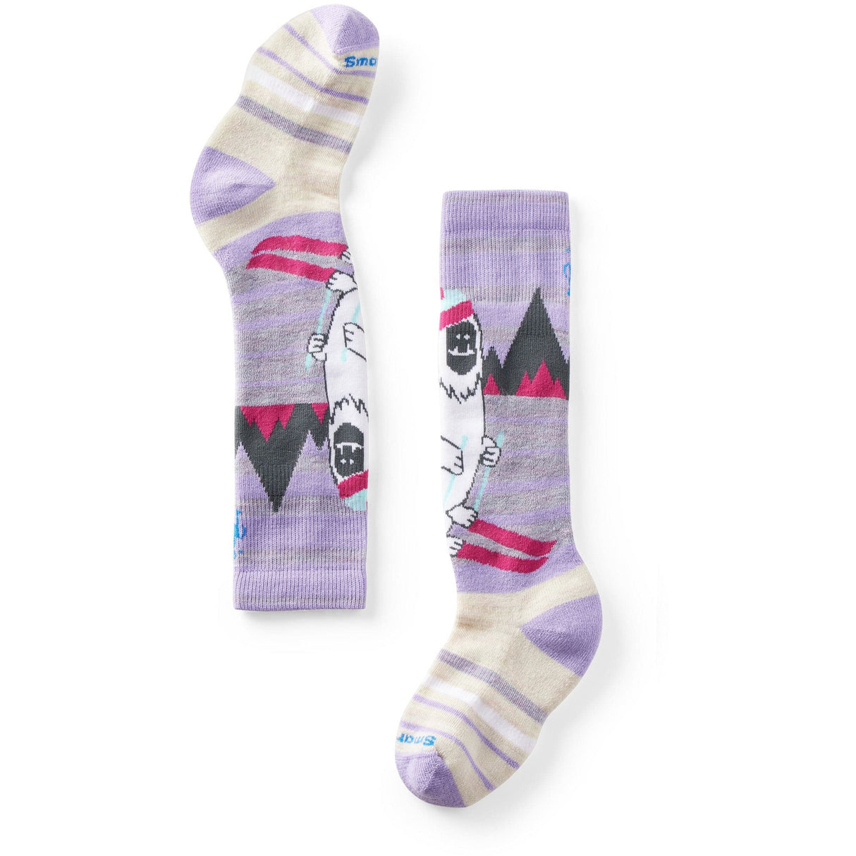 Smartwool Kids Wintersport Full Cushion Yeti Pattern OTC Socks  -  Medium / Ultra Violet