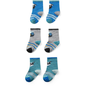 Smartwool Toddler Trio Socks  -  24M / Laguna Blue