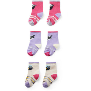 Smartwool Toddler Trio Socks  -  24M / Power Pink