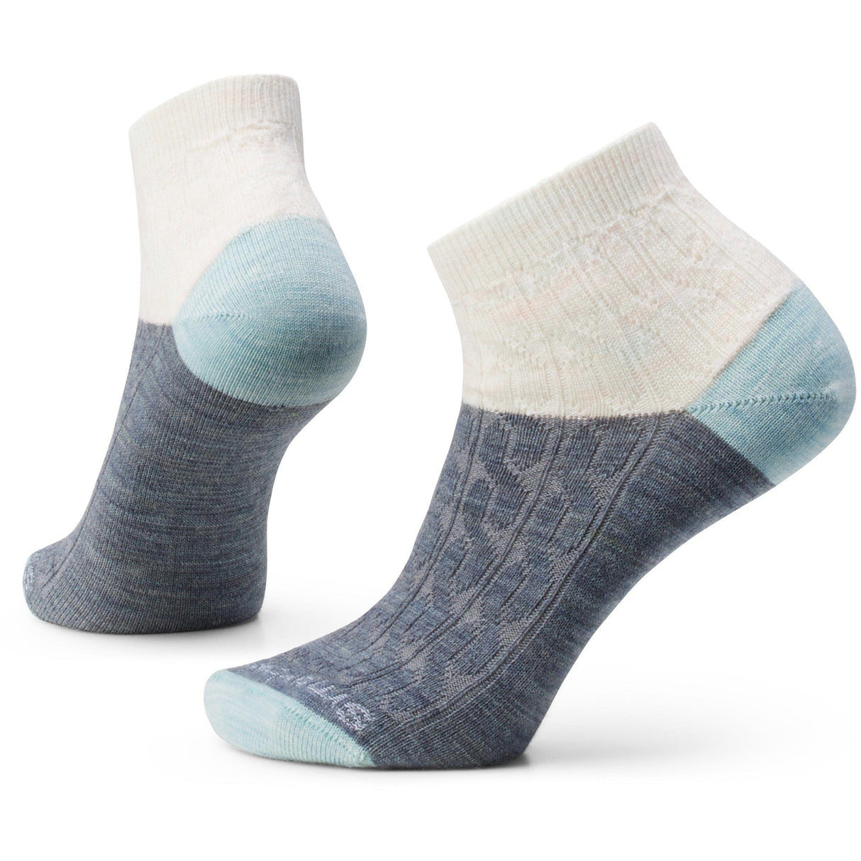 Smartwool Womens Everyday Cable Ankle Socks  -  Small / Frosty Green
