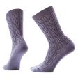 Smartwool Womens Everyday Cable Crew Socks  -  Small / Chalk Violet