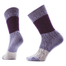 Smartwool Everyday Color Block Cable Crew Socks  -  Medium / Chalk Violet