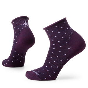 Smartwool Womens Everyday Classic Dot Ankle Socks  -  Small / Purple Iris