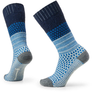 Smartwool Womens Everyday Popcorn Cable Crew Socks  -  Small / Deep Navy