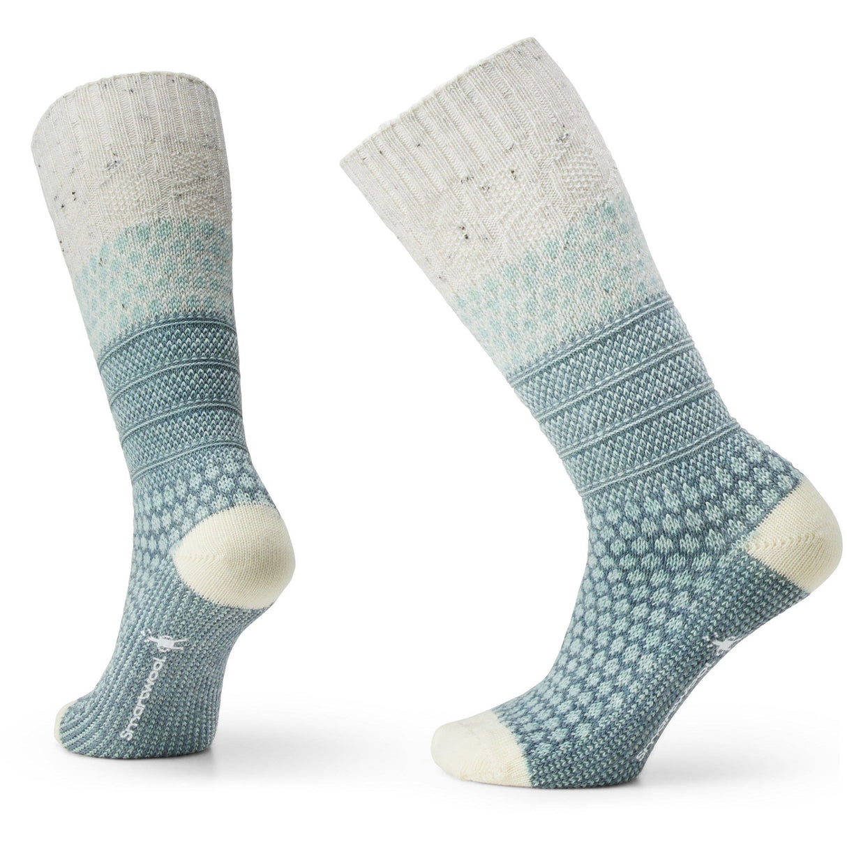 Smartwool Womens Everyday Popcorn Cable Crew Socks  -  Small / Pewter Blue