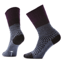 Smartwool Womens Everyday Popcorn Cable Crew Socks  -  Medium / Chalk Violet