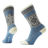 Smartwool Womens Everyday Popcorn Snowflake Pattern Crew Socks  -  Small / Serene Blue